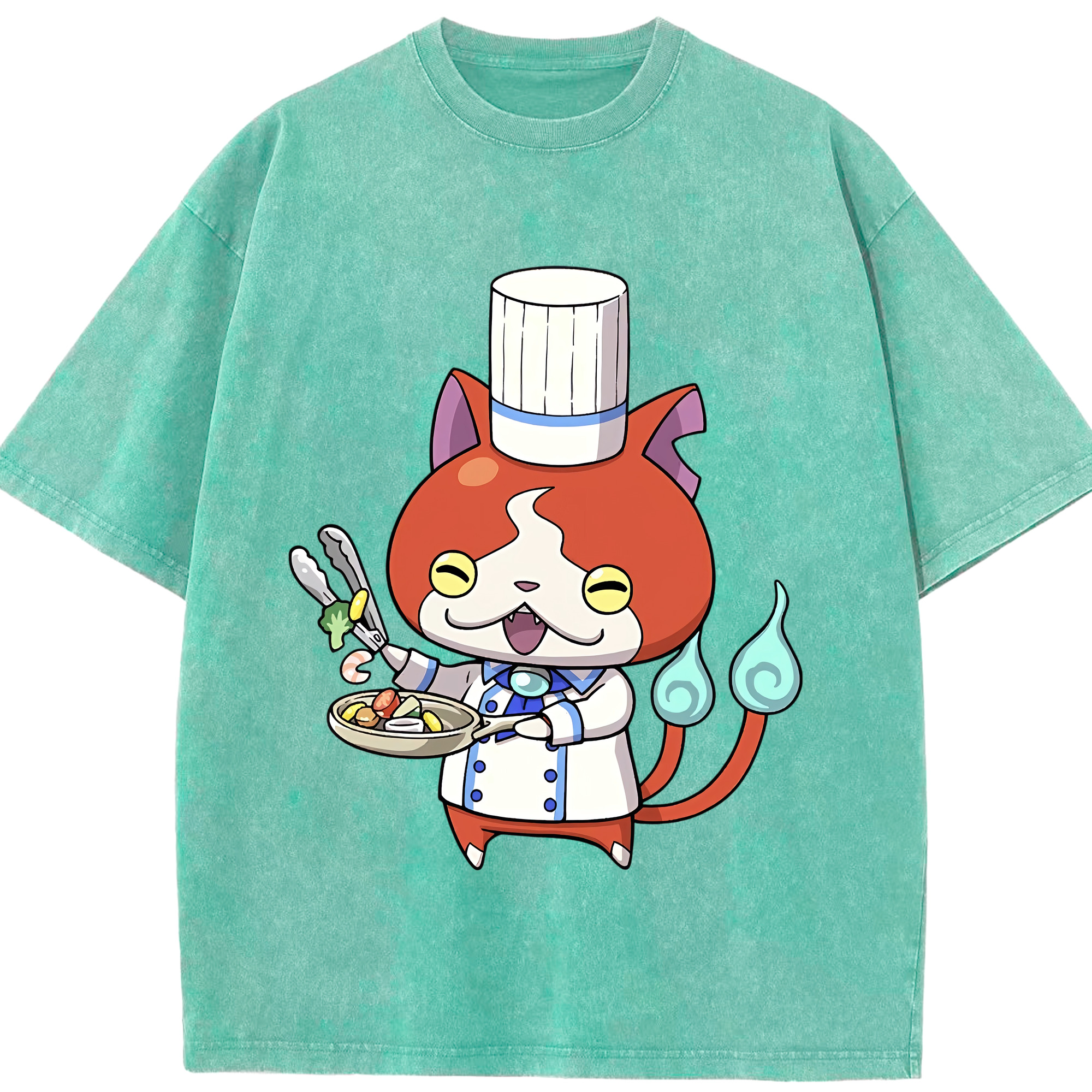 （画像用） 妖怪ウォッチ Yo-kai Watch 綿100% ヴィンテージ風 半袖Tシャツ（フロントプリント）